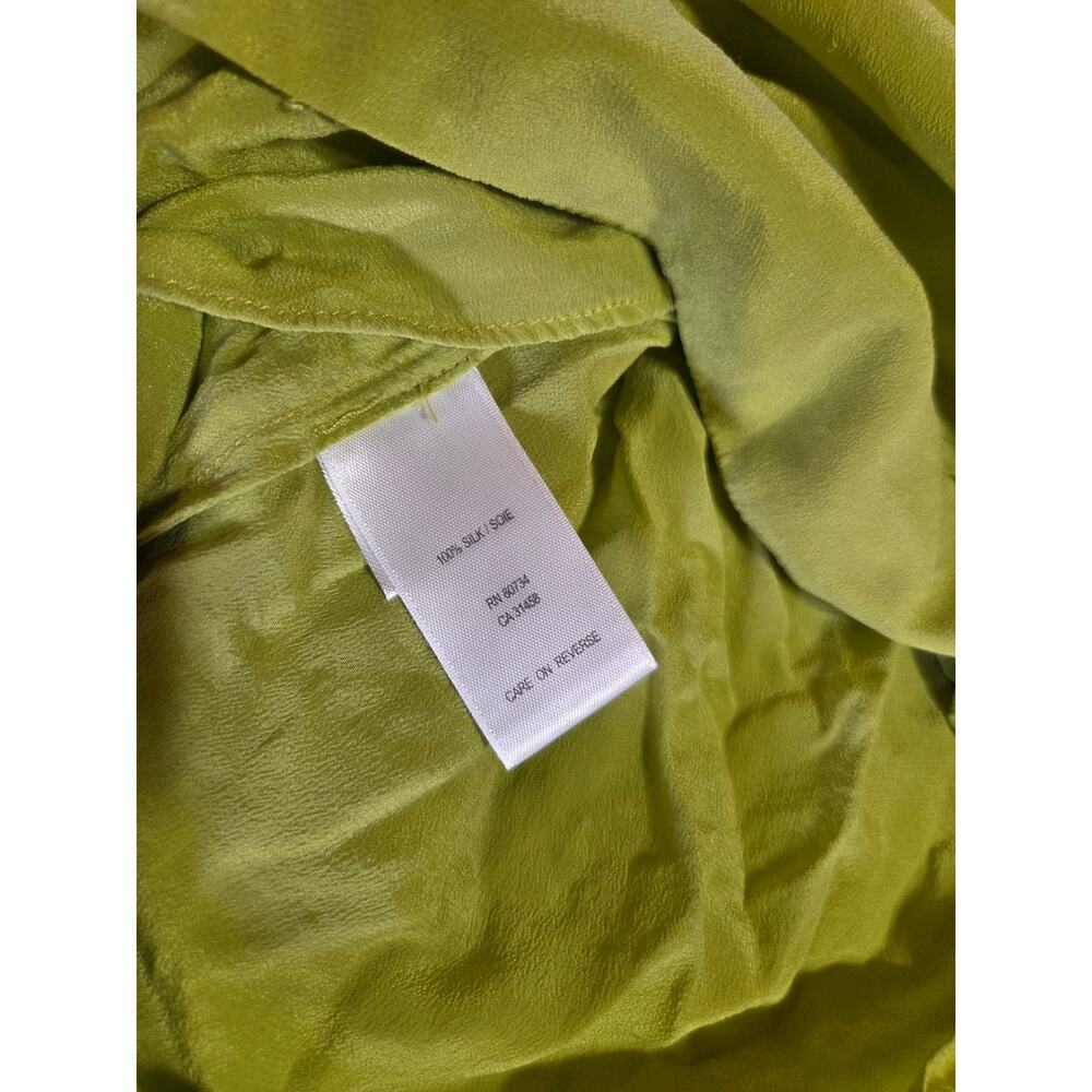 BCBGMAXAZRIA Green 100% Silk Sleeveless Tank Dress Mini Racerback M - Picture 9 of 15